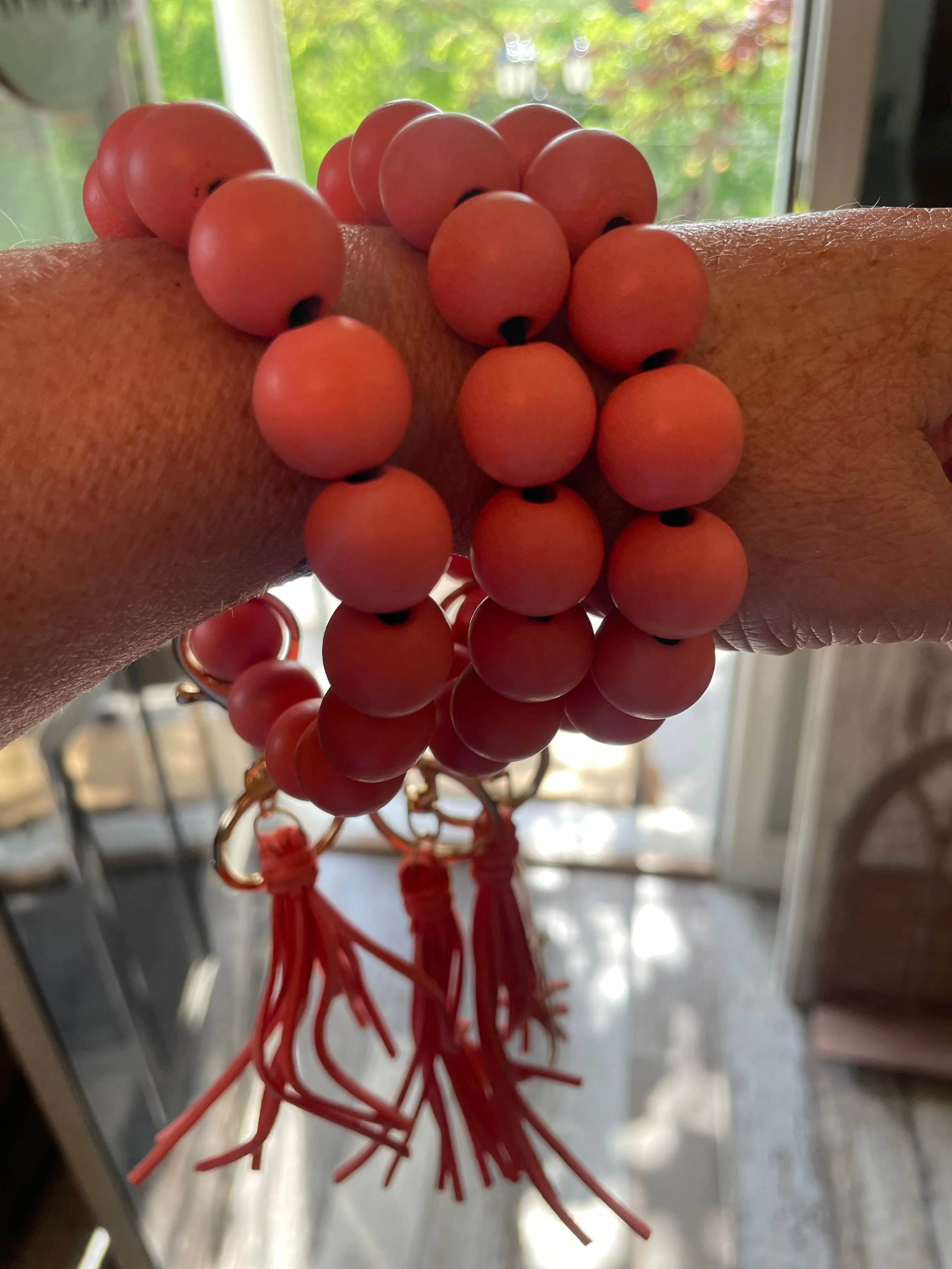 Beaded Wristlet Keychain