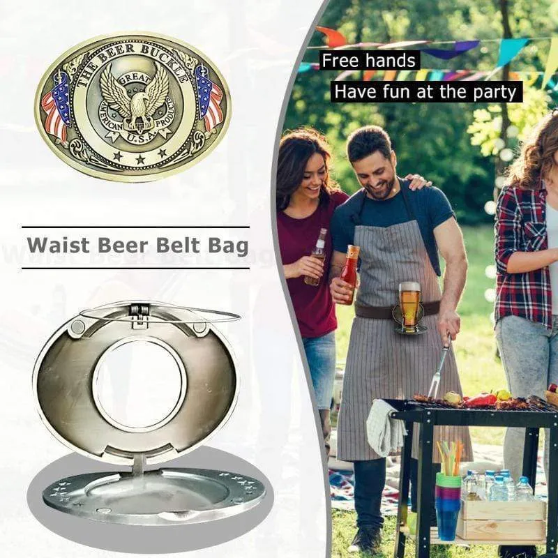 Belt Buckle Beer Holder
