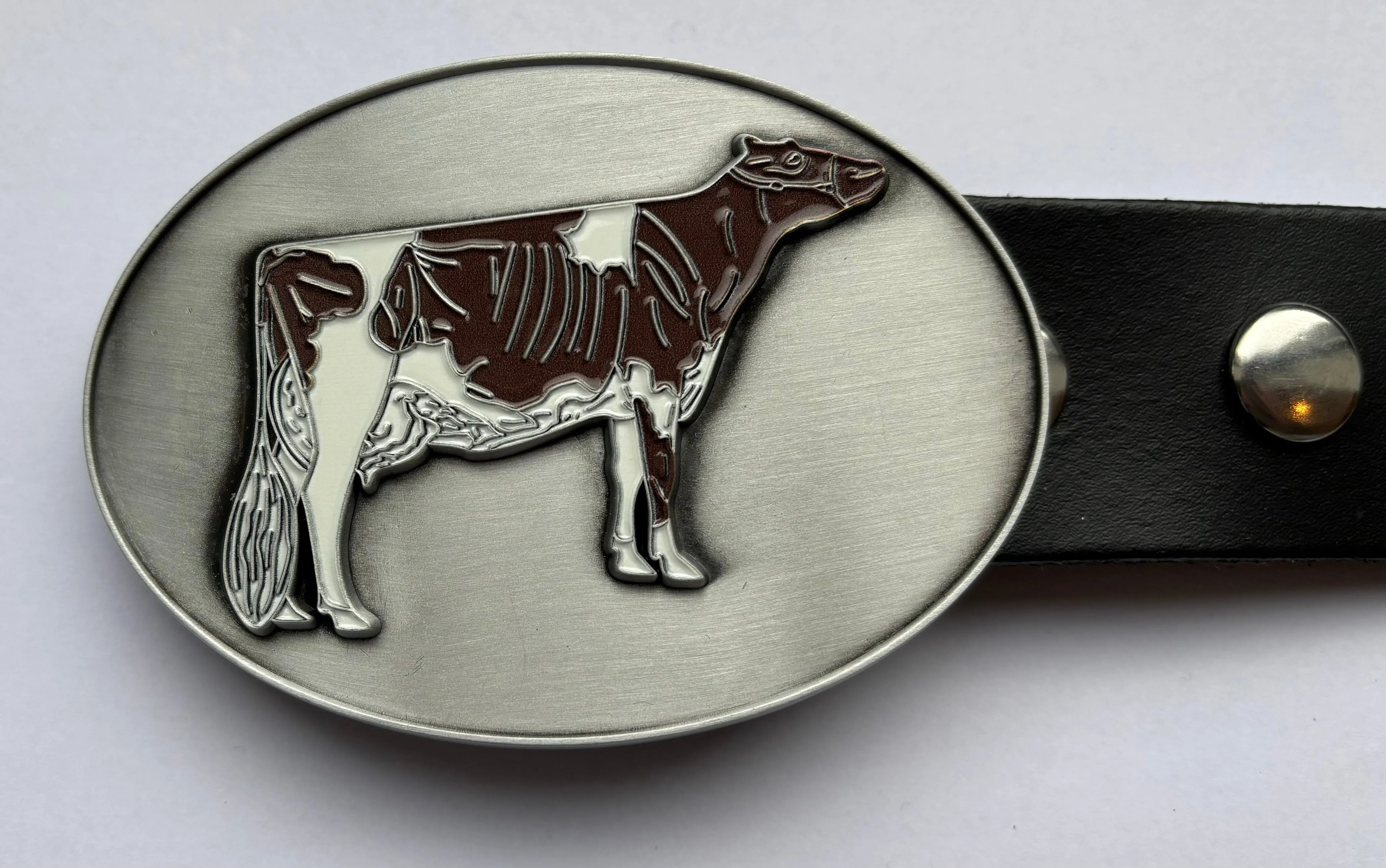 Belt Buckle Holstein 3D Red&white