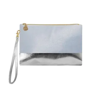Bermuda Silver Colorblock Wristlet