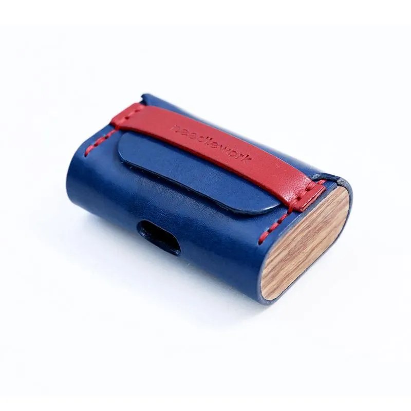 Best Black Leather AirPods Pro Case with Wristlet Strap Custom Leather Wood AirPods Pro Case Airpod Case Cover
