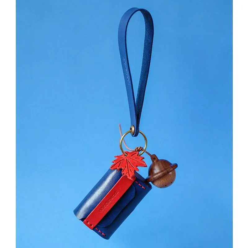 Best Black Leather AirPods Pro Case with Wristlet Strap Custom Leather Wood AirPods Pro Case Airpod Case Cover