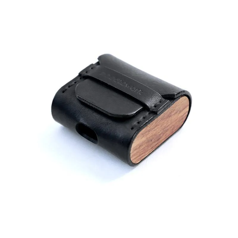 Best Blue Leather AirPods Pro Case with Wristlet Strap Custom Leather Wood AirPods Pro Case Airpod Case Cover