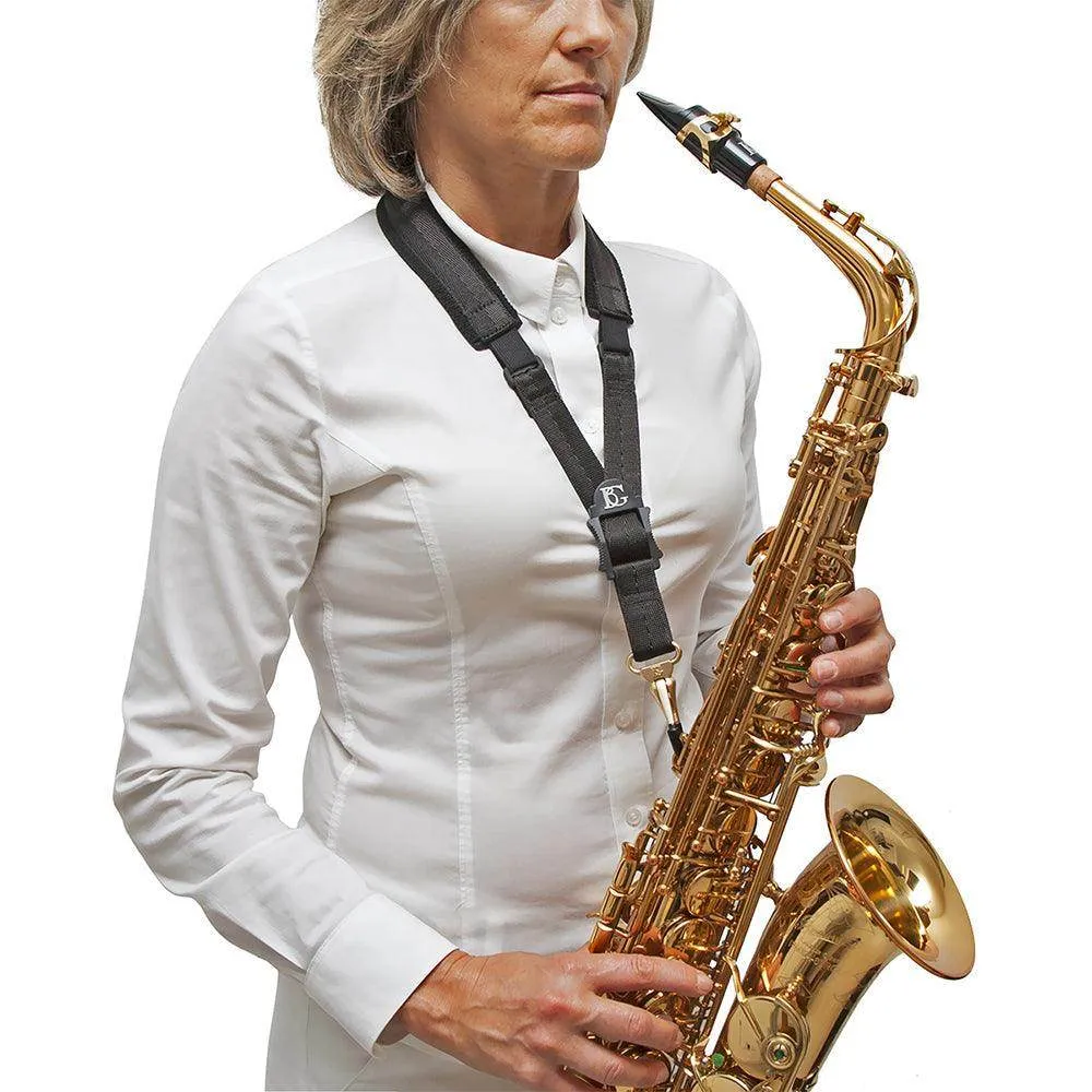 BG Alto & Tenor Sax Comfort Elastic Strap Coated Metal Snap Hook