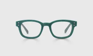 Biff Narrow Color 07 - Forest Green Woodgrain Front and Temples