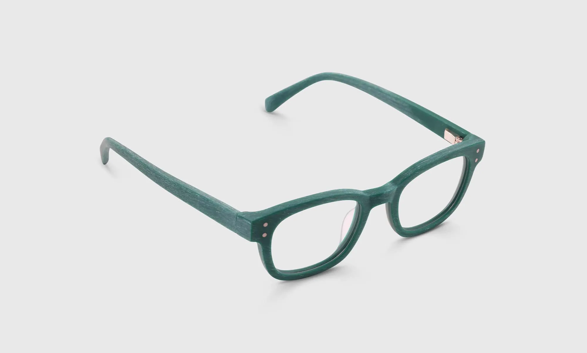Biff Narrow Color 07 - Forest Green Woodgrain Front and Temples