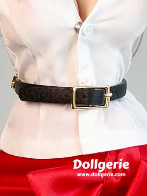 Black leather belt