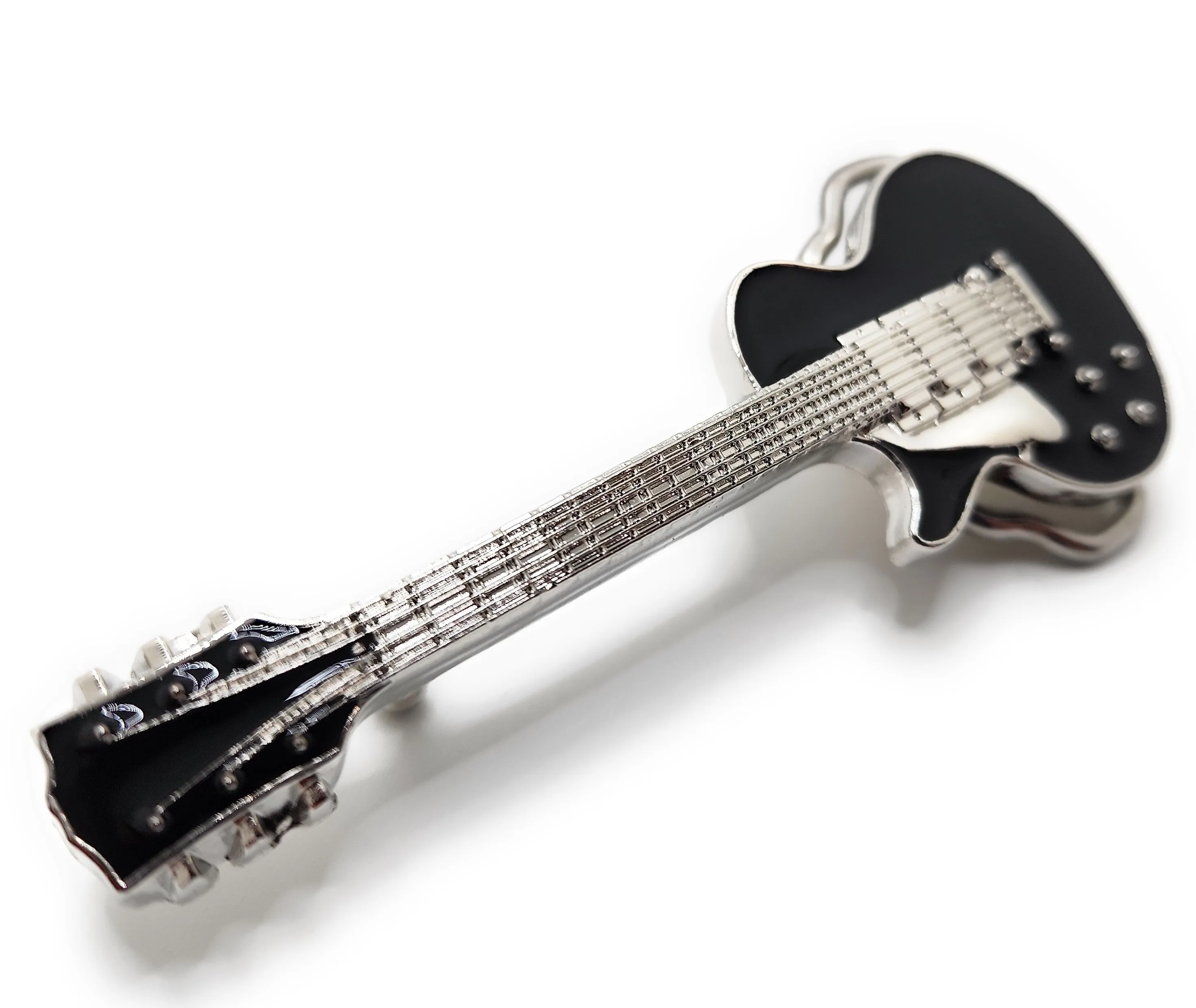 Black LP Guitar Belt Buckle