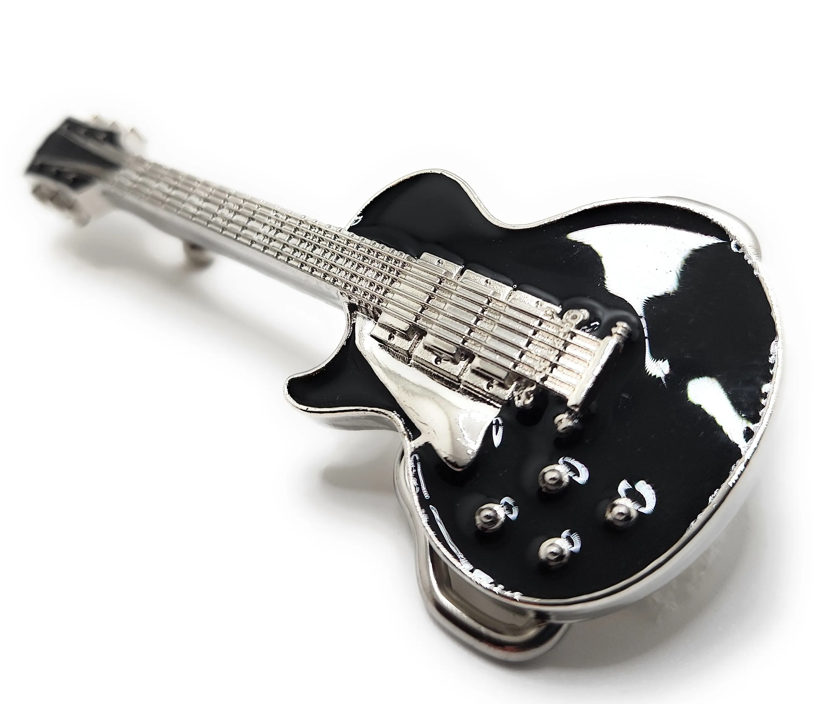 Black LP Guitar Belt Buckle