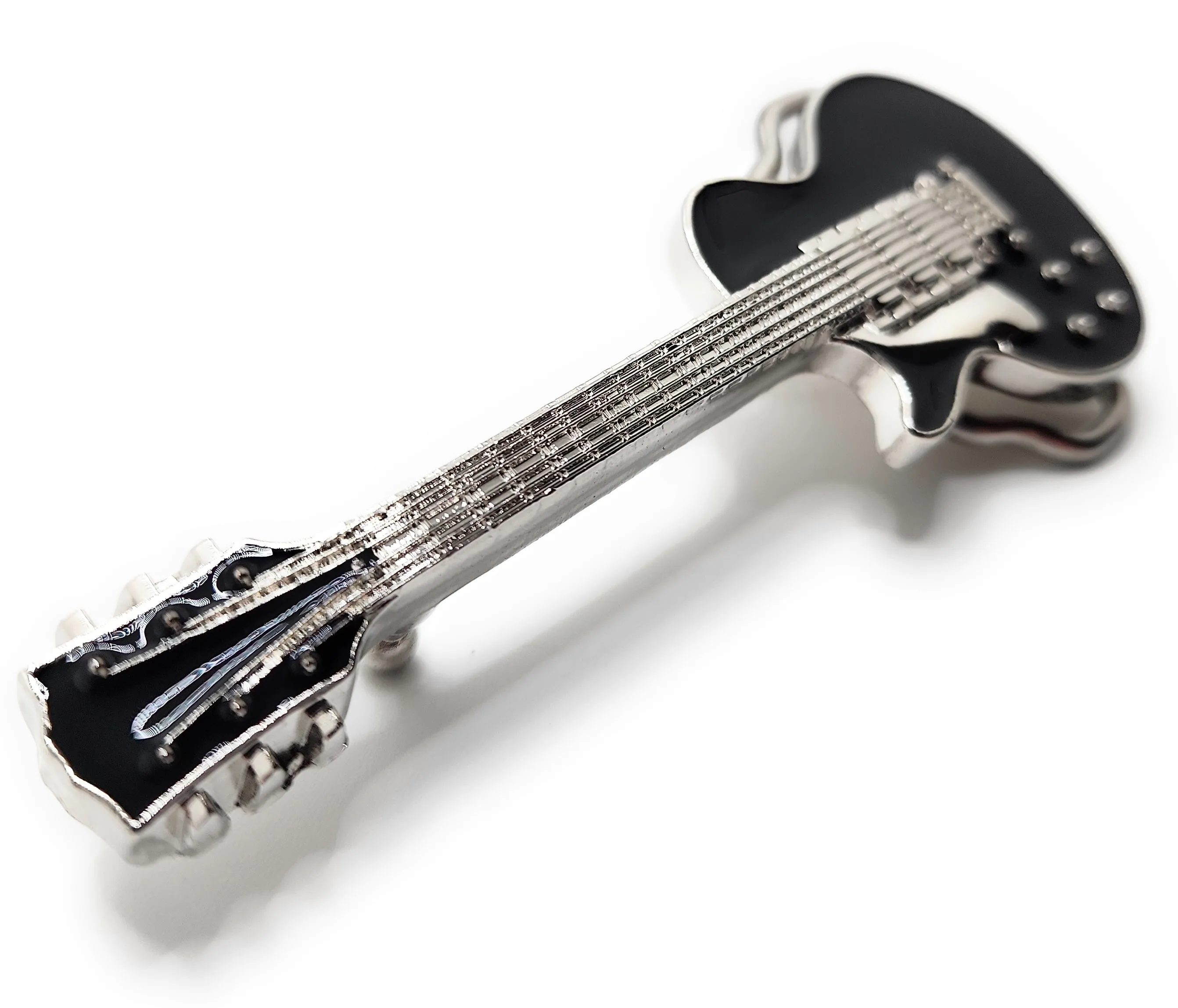 Black LP Guitar Belt Buckle