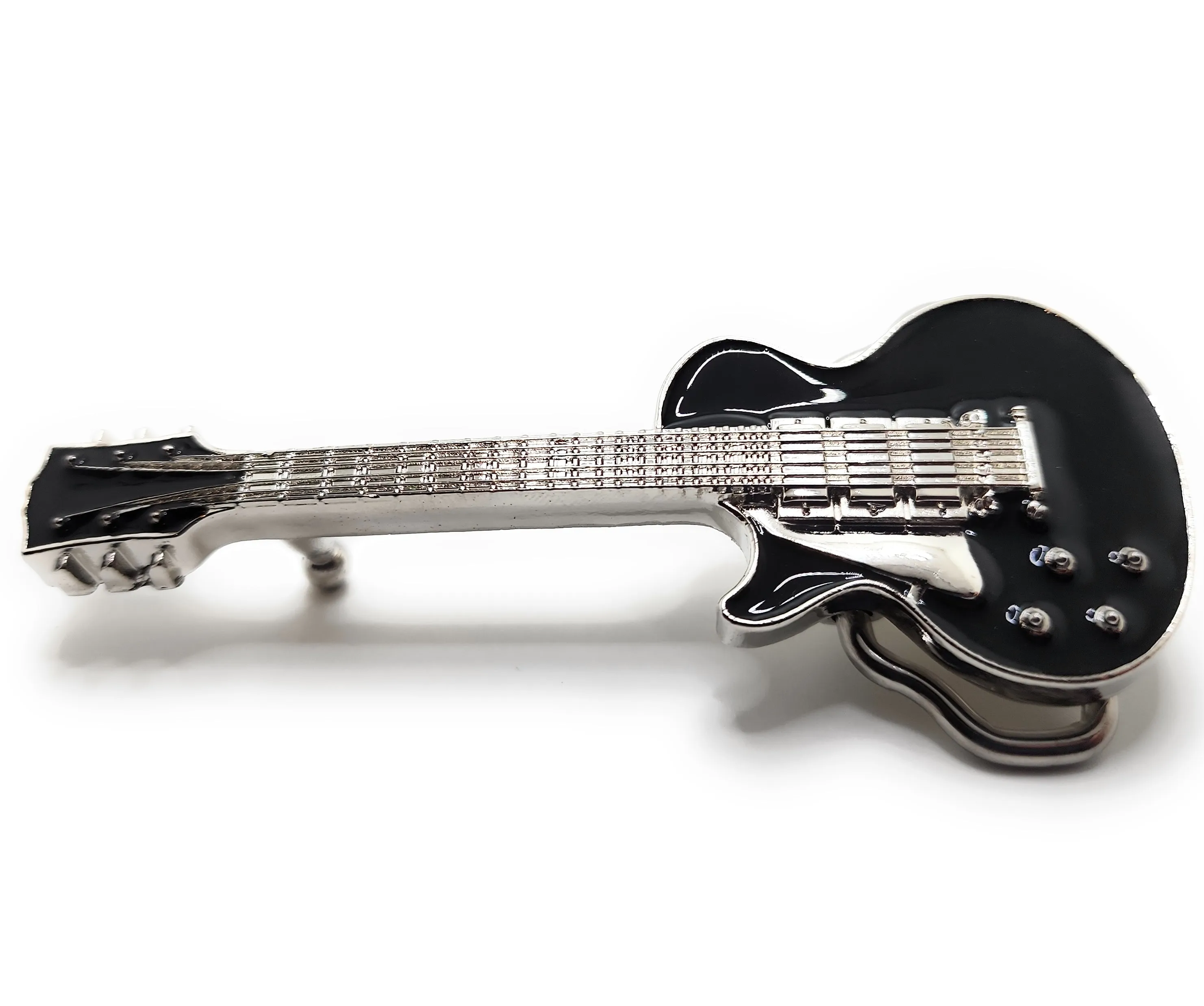 Black LP Guitar Belt Buckle
