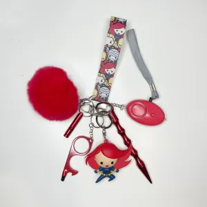 Black Widow Safety Keychain