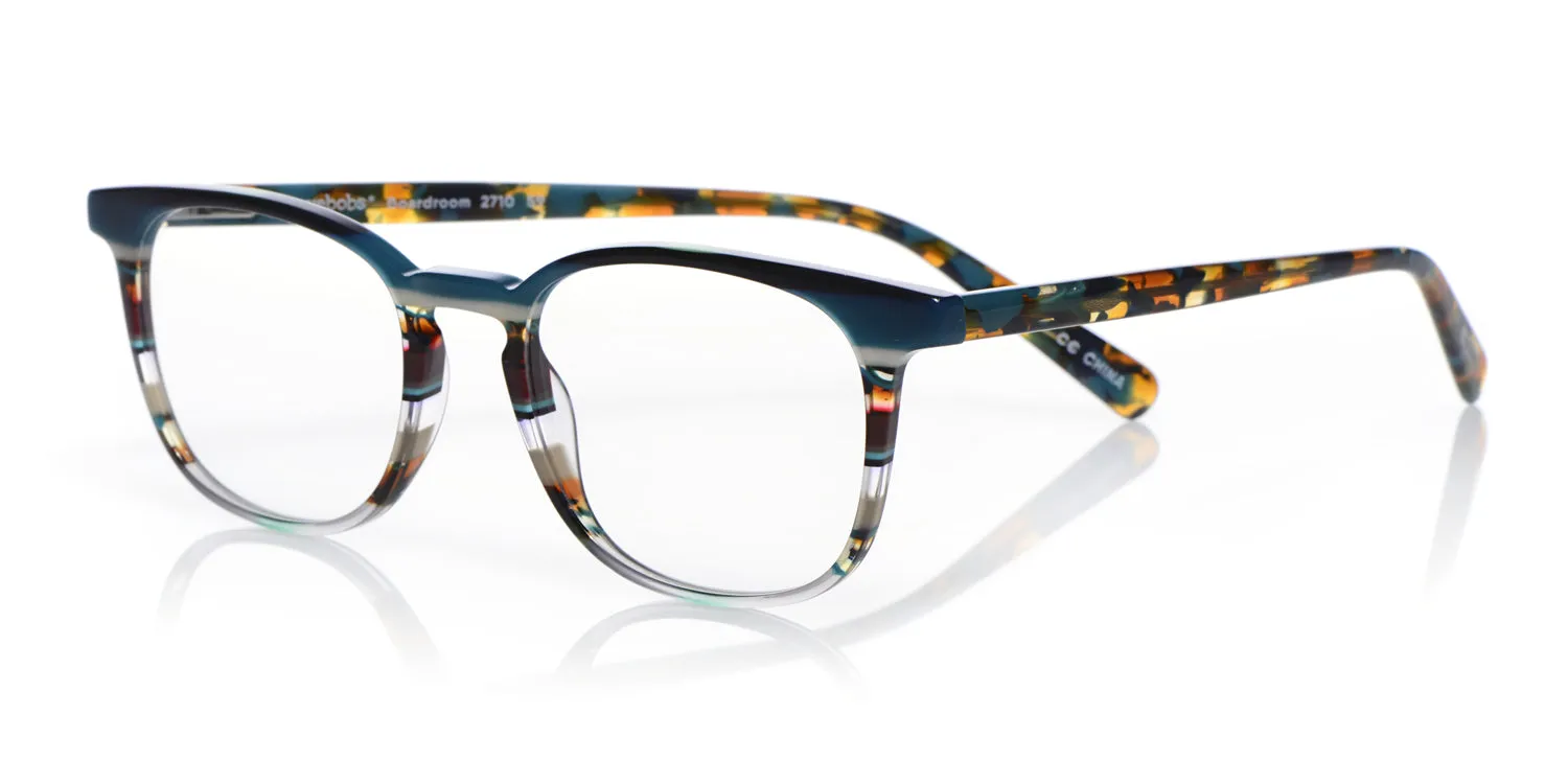 Boardroom Color 59 - Teal Multi-Stripe Front and Teal Tortoise Temples