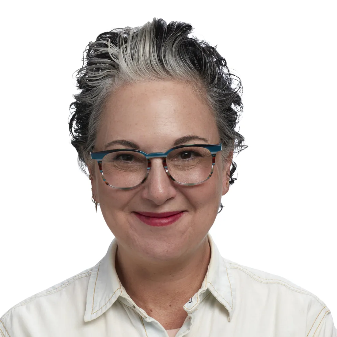 Boardroom Color 59 - Teal Multi-Stripe Front and Teal Tortoise Temples