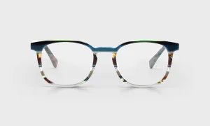 Boardroom Color 59 - Teal Multi-Stripe Front and Teal Tortoise Temples