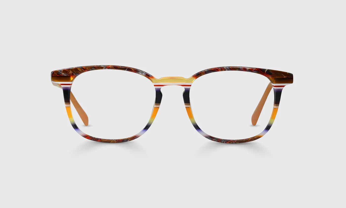 Boardroom Color 76 - Orange Multi-Stripe Front and Bronze Temples
