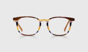 Boardroom Color 76 - Orange Multi-Stripe Front and Bronze Temples