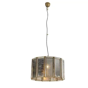 Boho Glass Drum Chandelier