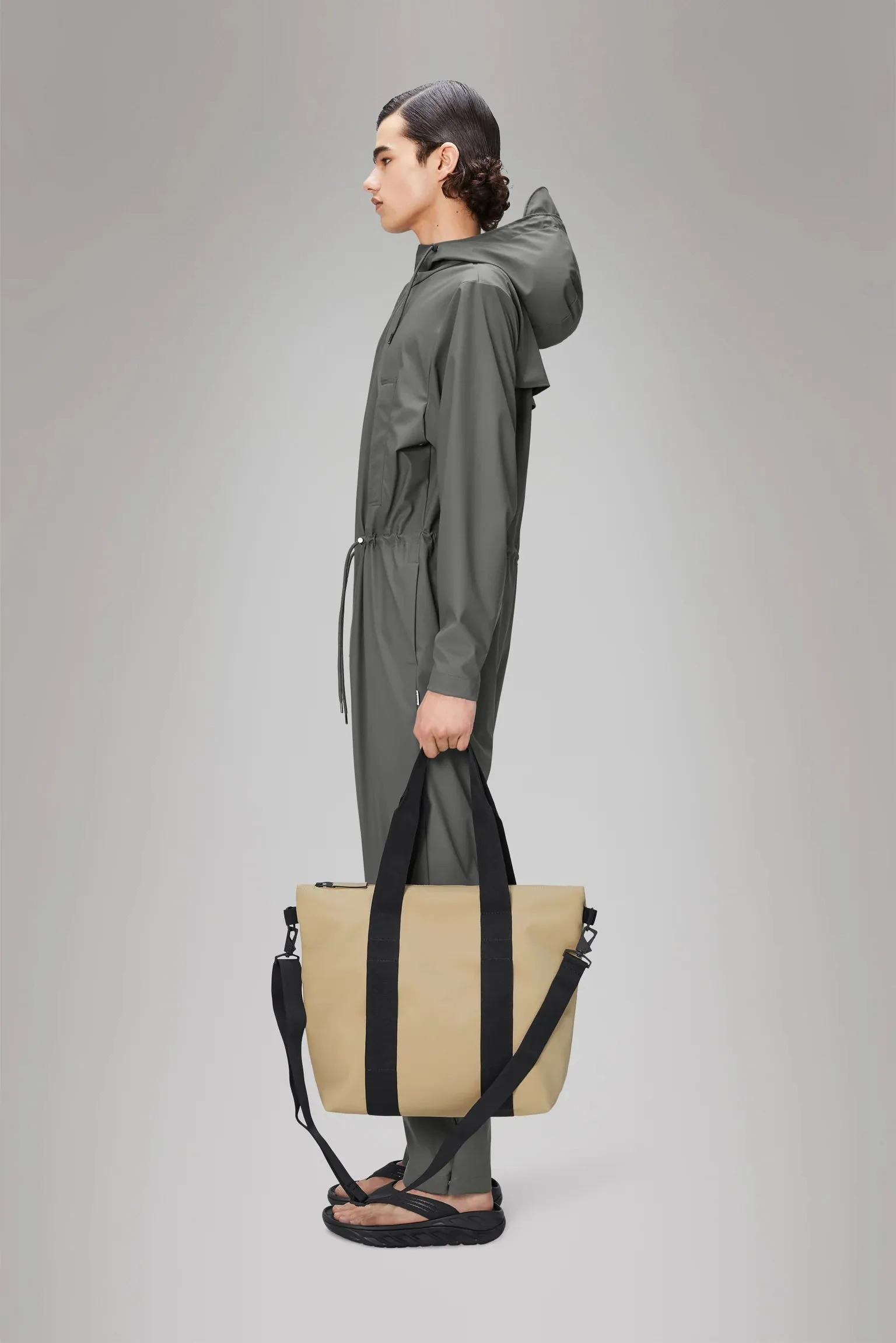 Borsa Tote Bag Mini RAINS Impermeabile W3 Sand