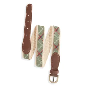 Boy's Printed Belt -- Hunter Plaid