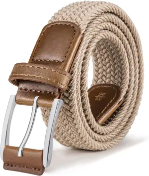 Braided Web Stretch Belt for Men 1 3/8"