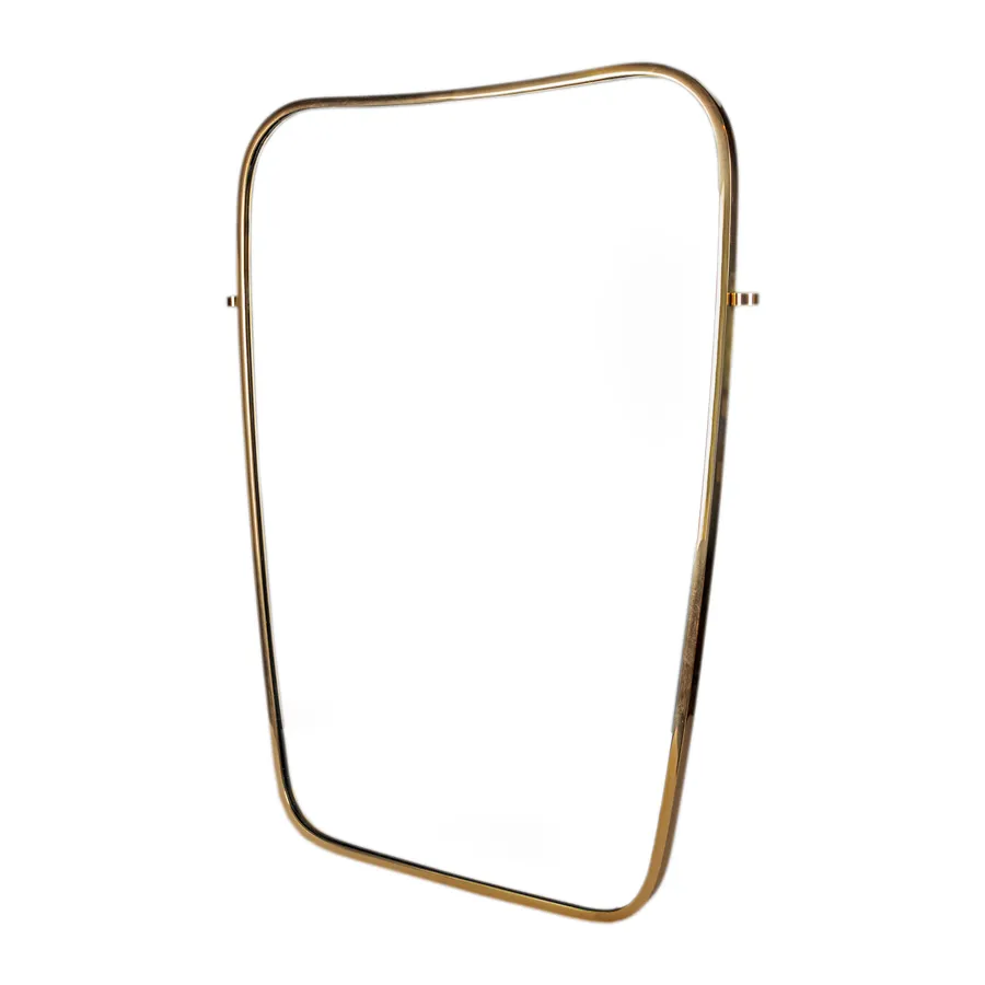 Brass Mirror in the style of Gio Ponti