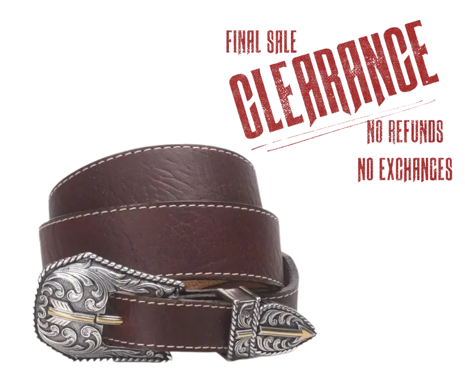 Broken Arrow Leather Belt