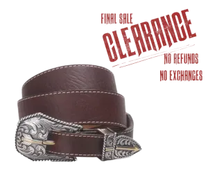 Broken Arrow Leather Belt