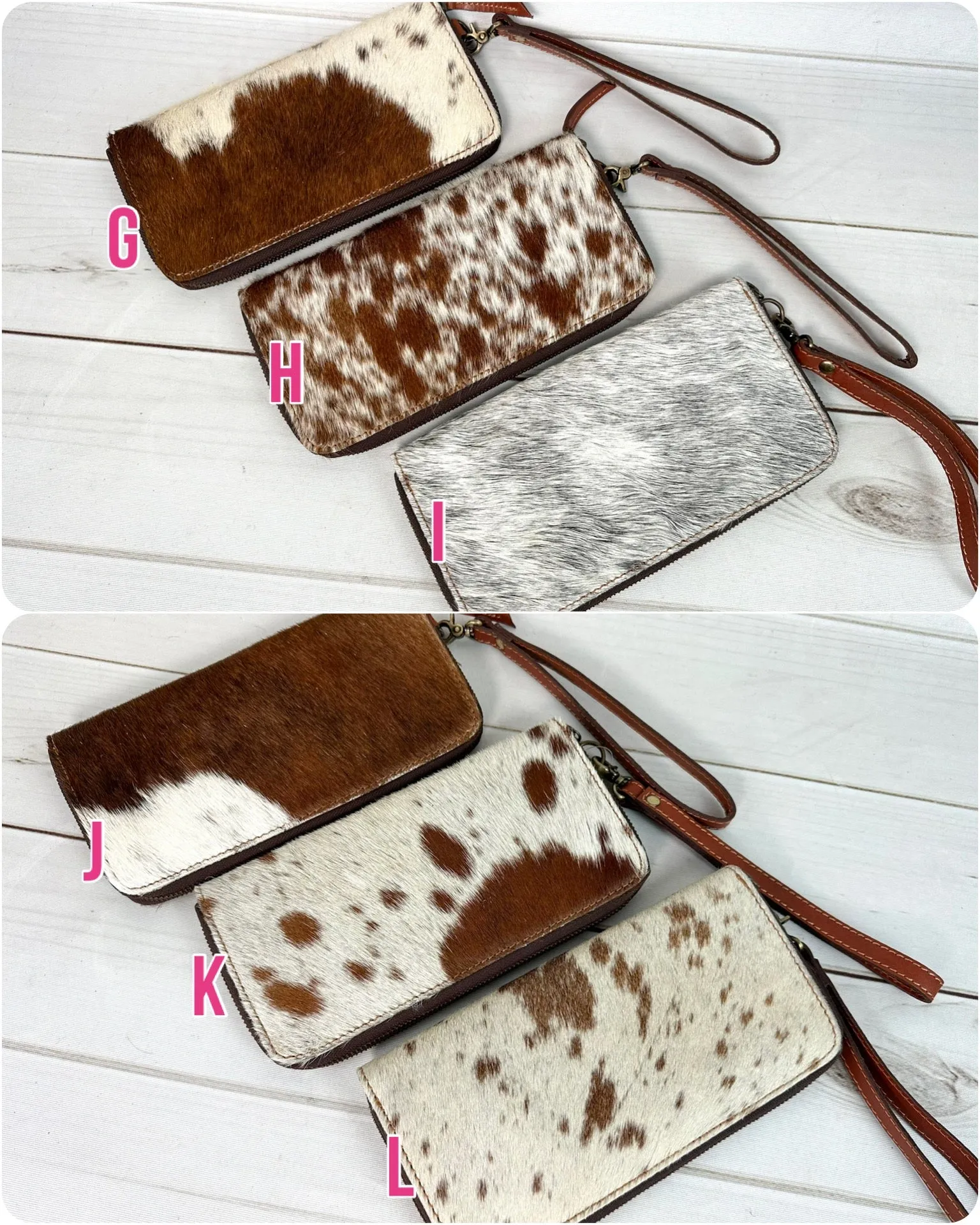 Brown Cowhide Leather Outer Wallet