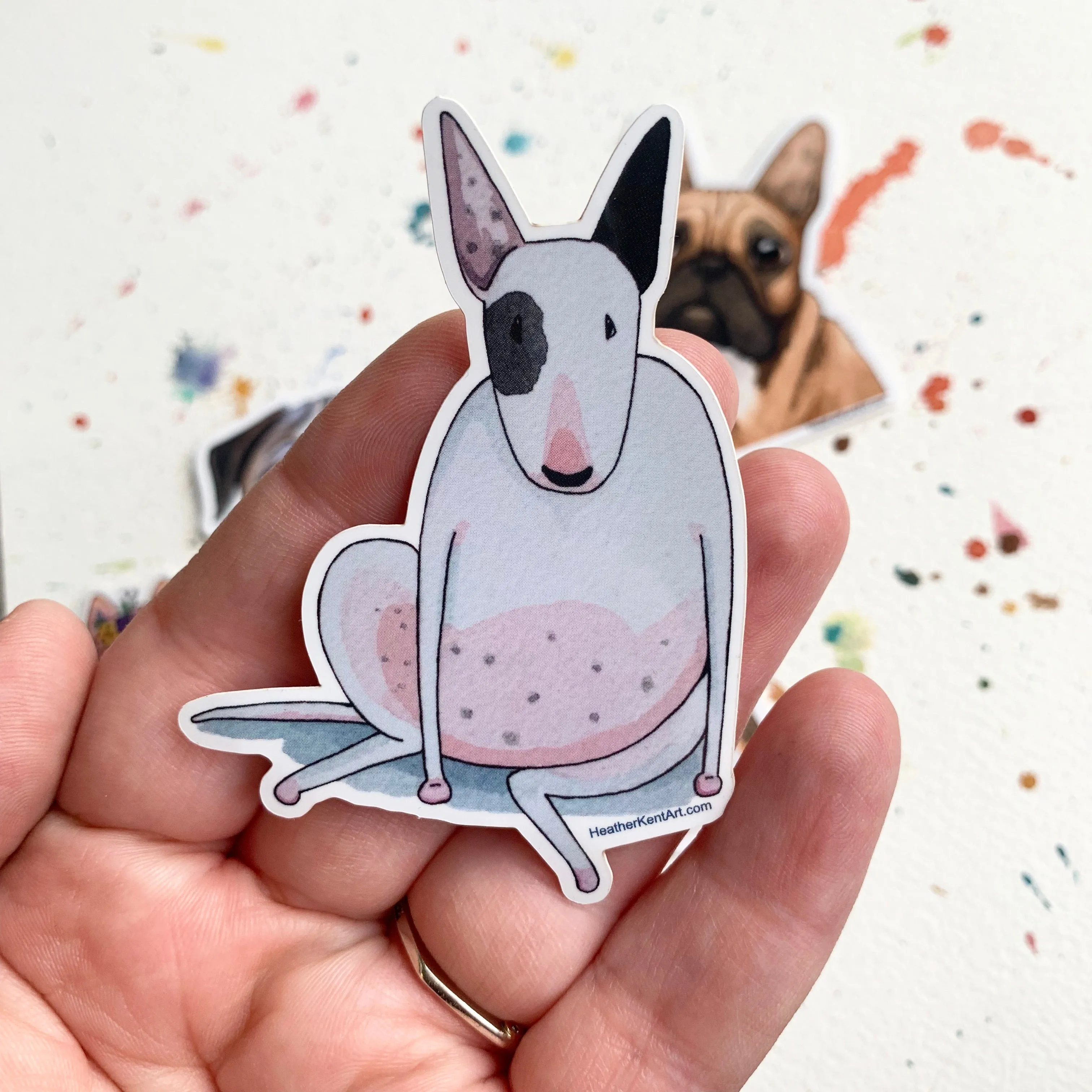 Bull Terrier Dog Vinyl Stickers, 3 inch, Doggos Sticker, FREE SHIPPING