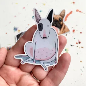 Bull Terrier Dog Vinyl Stickers, 3 inch, Doggos Sticker, FREE SHIPPING