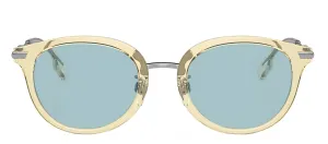 Burberry BE 4398D 407380 Round Plastic Yellow Sunglasses with Azure Standard Lens