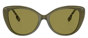 Burberry BE 4407 4090/2 Cat Eye Acetate Matte Green Sunglasses with Green Standard Lens