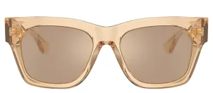 Burberry BE 4424 40625A Square Plastic Brown Sunglasses with Brown Mirror Lens