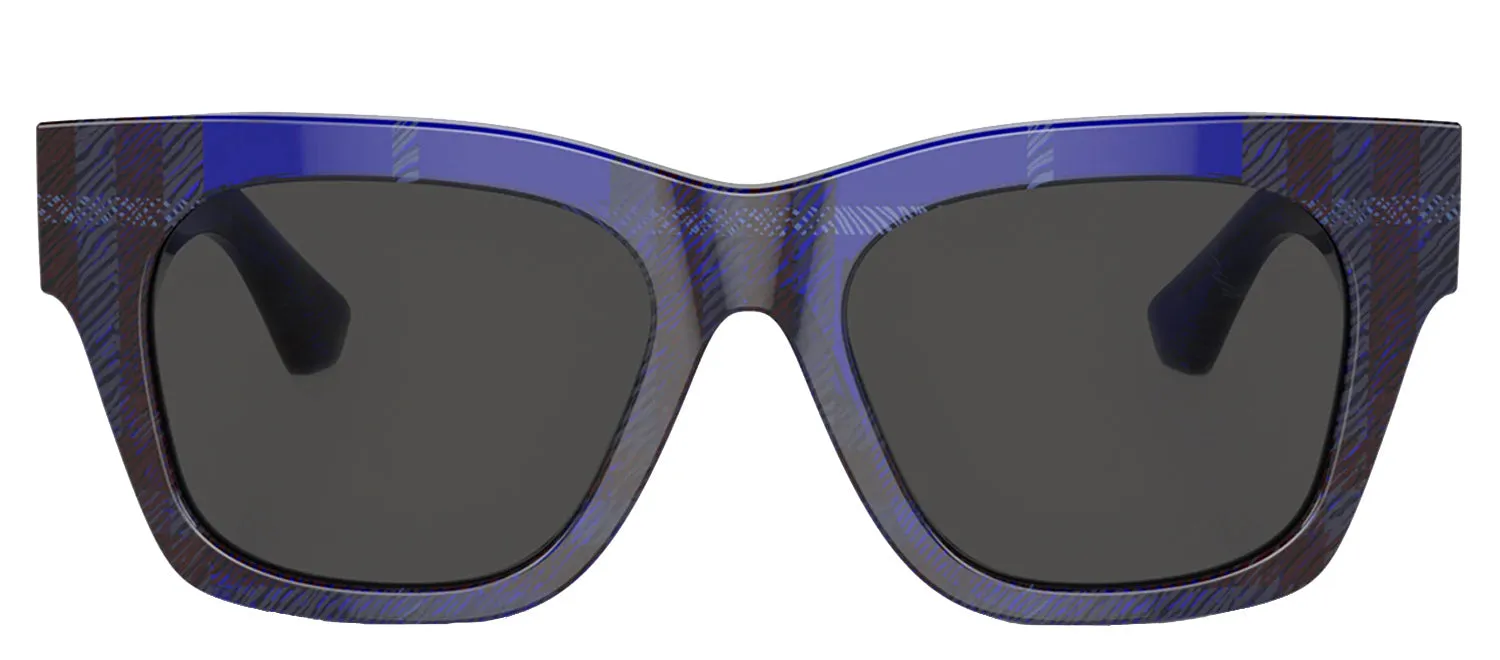 Burberry BE 4424 411487 Square Plastic Blue Sunglasses with Grey Lens