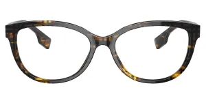 Burberry ESME BE 2357 3981 Square Plastic Brown Eyeglasses with Logo Stamped Demo Lenses