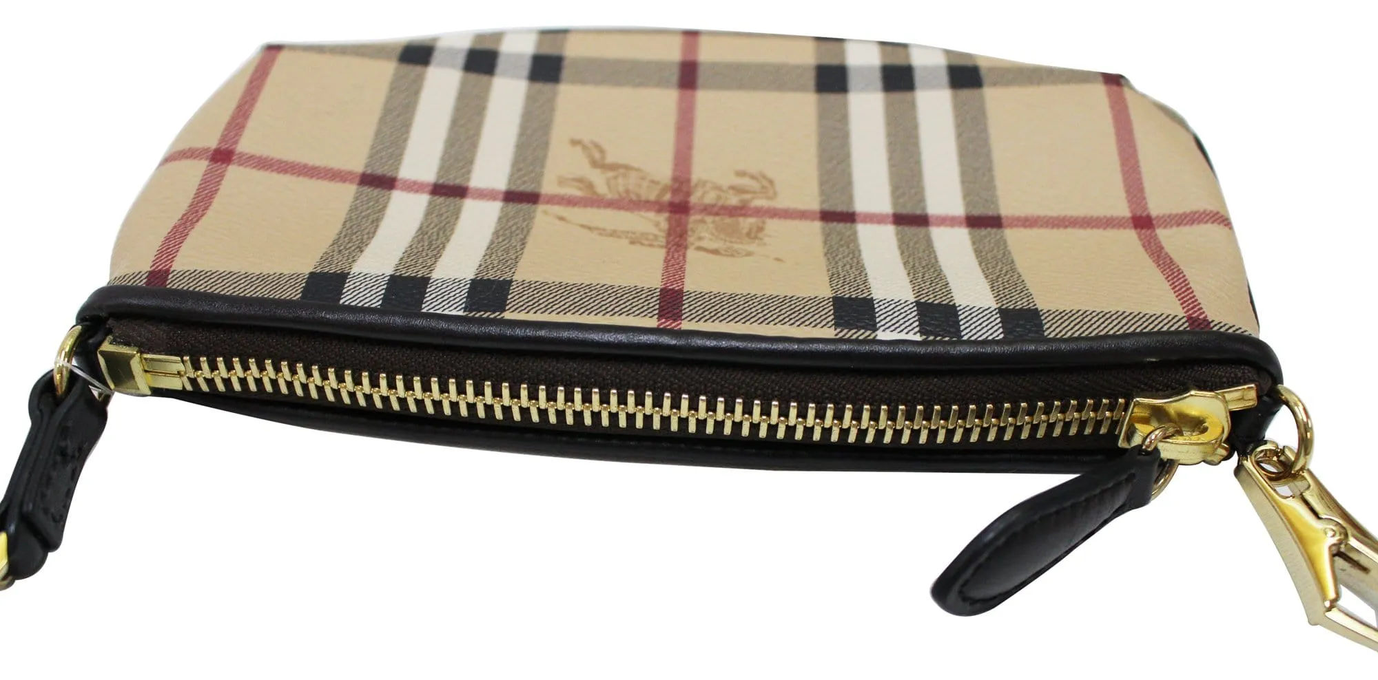 BURBERRY Nova Check Haymarket Clara Wristlet