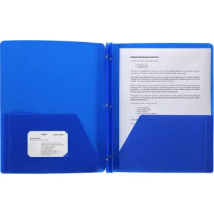 Business Source 3-Hole Punched Poly Portfolios