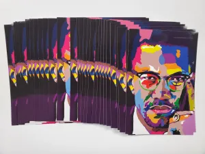 By Any Means - Malcolm X Portrait Art - Custom Art Stickers for Laptop & Wall Decor - Vakseen Art