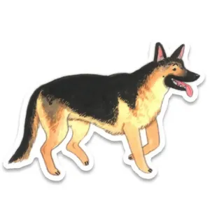 Cactus Club German Shepherd Sticker