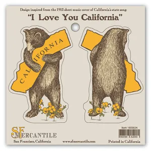 California Bear Hug Vinyl Sticker Set