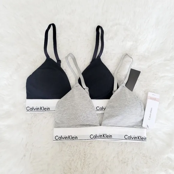 ❤️CALVIN KLEIN SET OF TWO TRIANGLE BRALETTE SIZE S