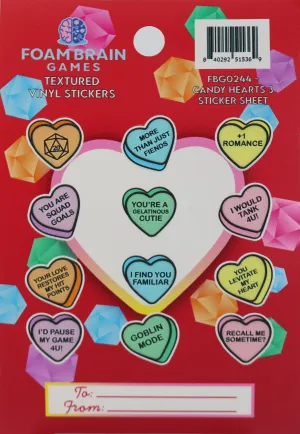 Candy Hearts 3 Sticker Sheet