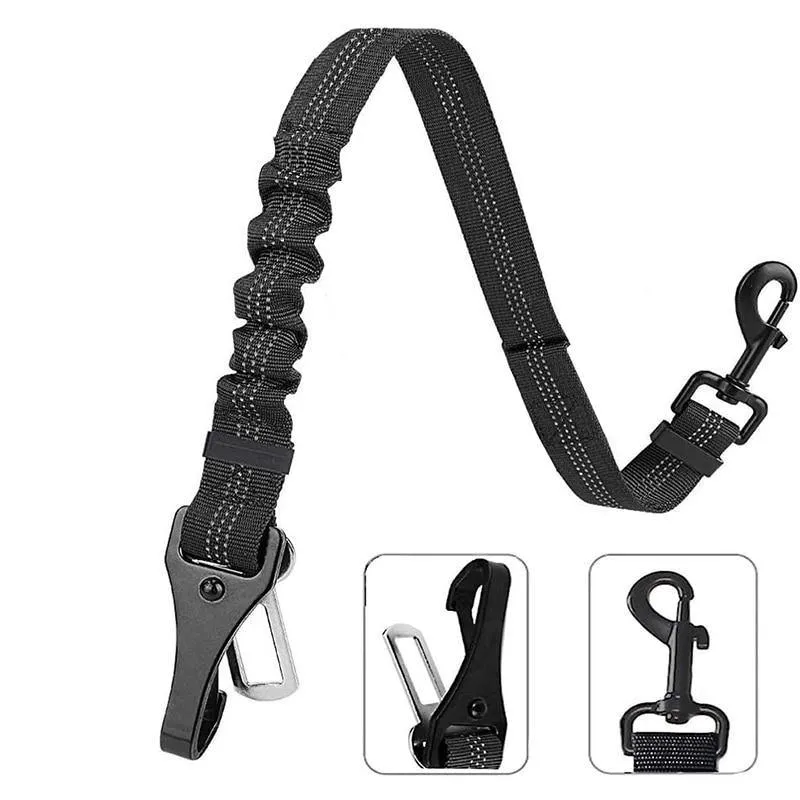Car Safety Belt | 2 in 1 Elastic & Reflective Latch