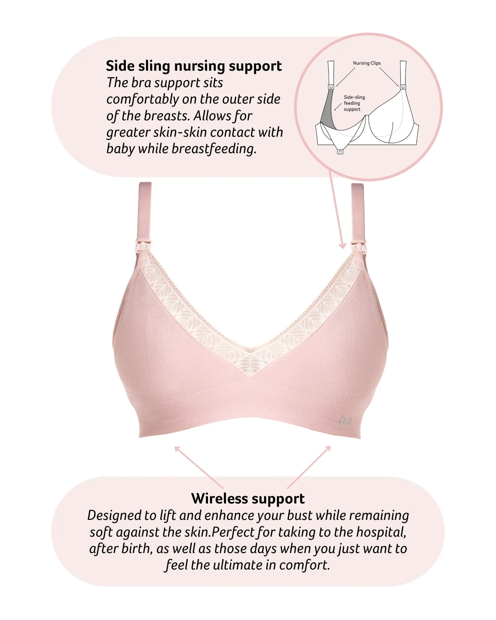 Caress Bamboo Nursing Bra - Lotus