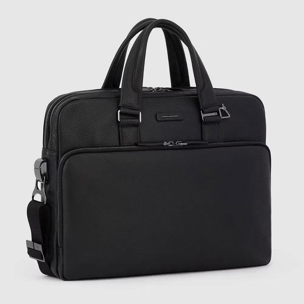Cartella a 2 Manici Piquadro in Pelle Porta PC e Ipad®Pro Modus Special Nero