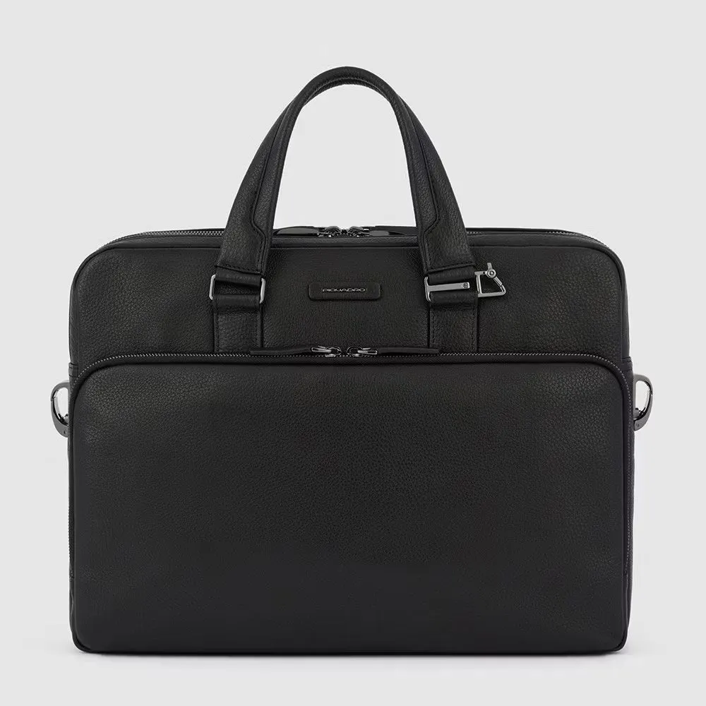 Cartella a 2 Manici Piquadro in Pelle Porta PC e Ipad®Pro Modus Special Nero