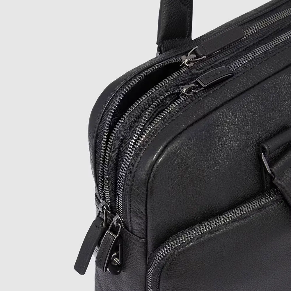 Cartella a 2 Manici Piquadro in Pelle Porta PC e Ipad®Pro Modus Special Nero