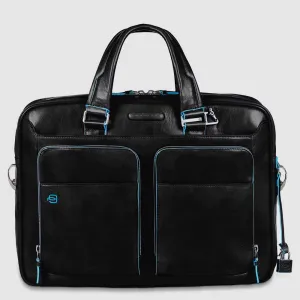 Cartella Sottile Piquadro Porta PC 14'' e Ipad®Pro 12,9'' Blue Square Nero