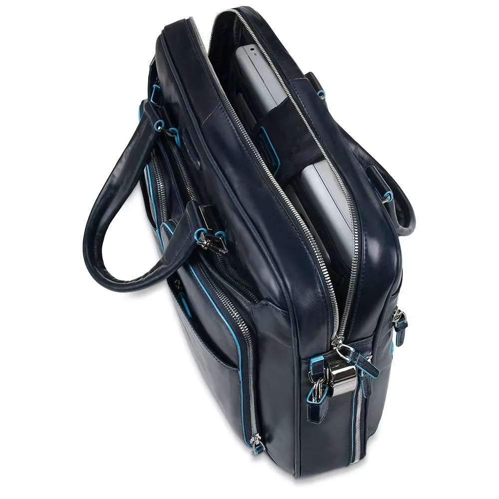 Cartella Sottile Piquadro Porta PC 14'' e Ipad®Pro 12,9'' Blue Square Nero